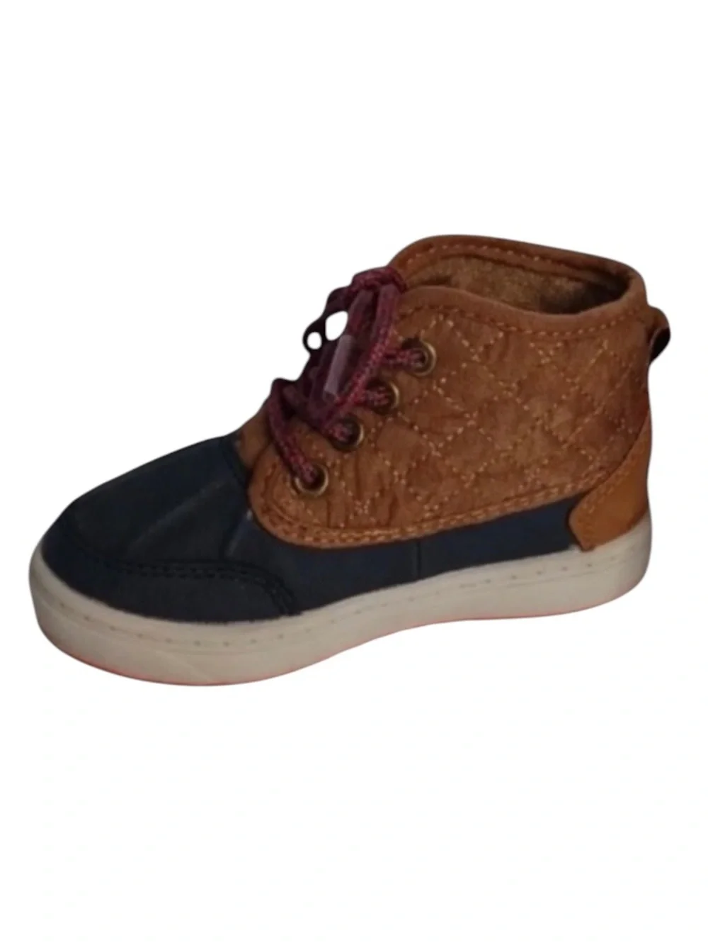Oshkosh B’Gosh Tarin Brown & Blue Kids High Top Duck Boots Lace Up Shoes Sz 5